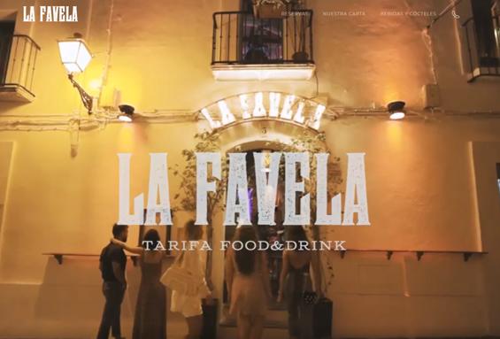 Pantallazo desarrollo de La página web La Favela